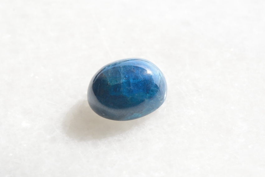 ブルーアパタイト キャッツアイ【6】天然石ルース・カボション（17×14.5mm）