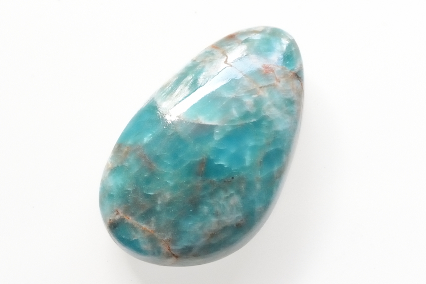 ブルーアパタイト【20】天然石ルース・カボション（25.5×15.5mm）