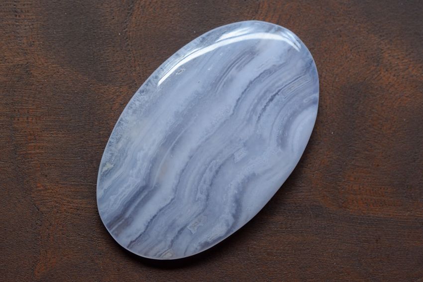 ブルーレースアゲート【1】天然石ルース・カボション（42.5×26.5mm）