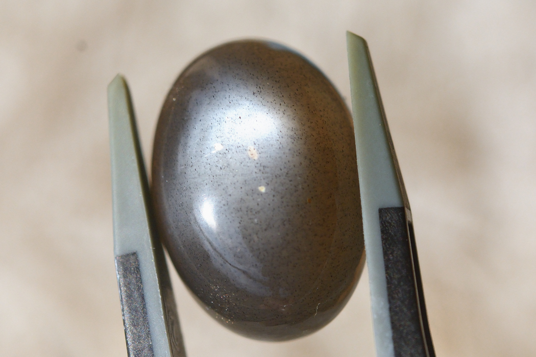 ブラックムーンストーン (キャッツアイ) 【10】天然石ルース・カボション（19×13.5mm）
